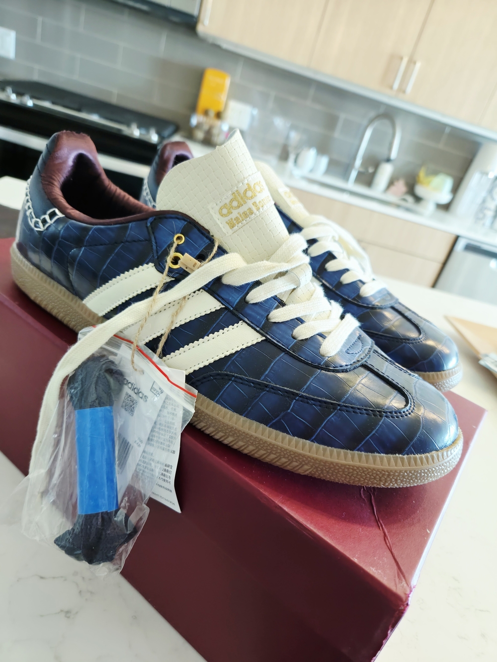 Bonner x adidas Samba OG 'Croc Collegiate Navy